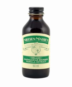 Nielsen-Massey Bio Madagascar vanille-extract 60 ml op witte achtergrond