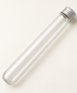 Glazen bewaarbuisje met aluminium schroefdop van 16 cm voor vanillestokjes